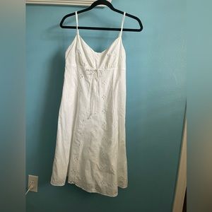 LOFT White Eyelet Sundress